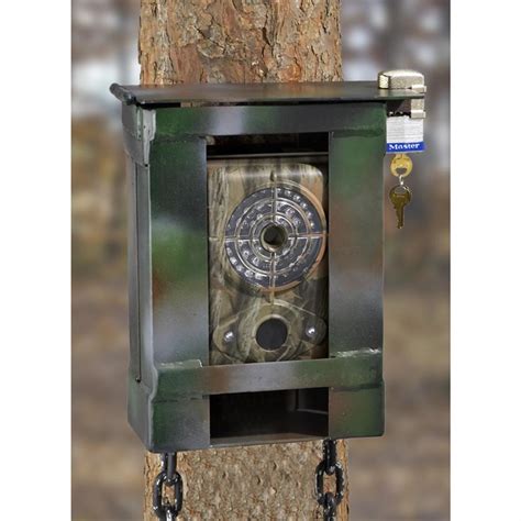 metal security box for small trail camera|universal trail camera security box.